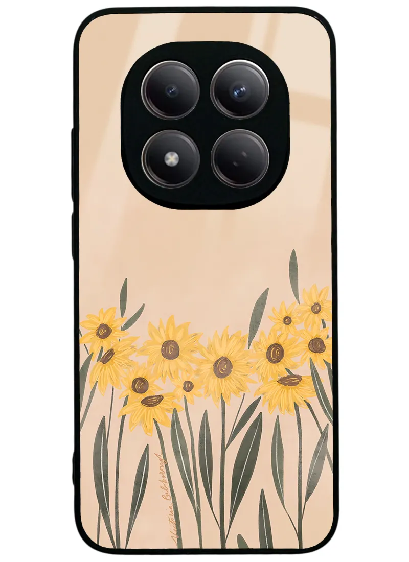 Watercolor SunFlower Glossy Telefon Kılıfı