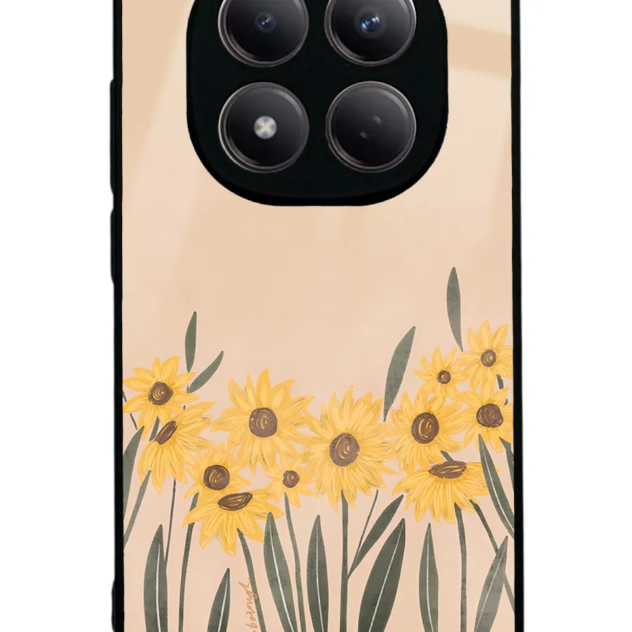 Watercolor SunFlower Glossy Telefon Kılıfı