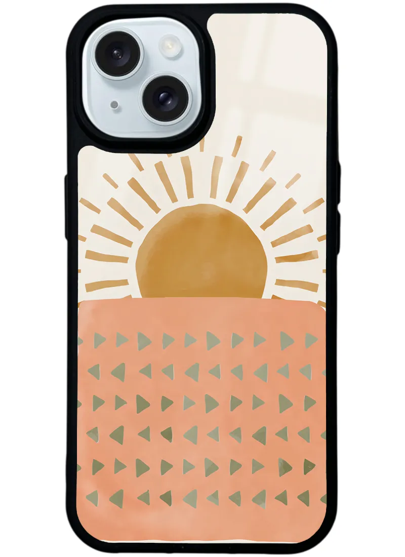 Suluboya Güneş Glossy Telefon Kılıfı Suluboya Güneş Glossy Telefon Kılıfı