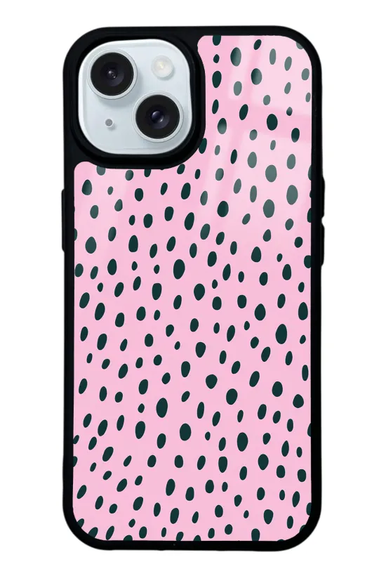 Pembe Benek Glossy Telefon Kılıfı