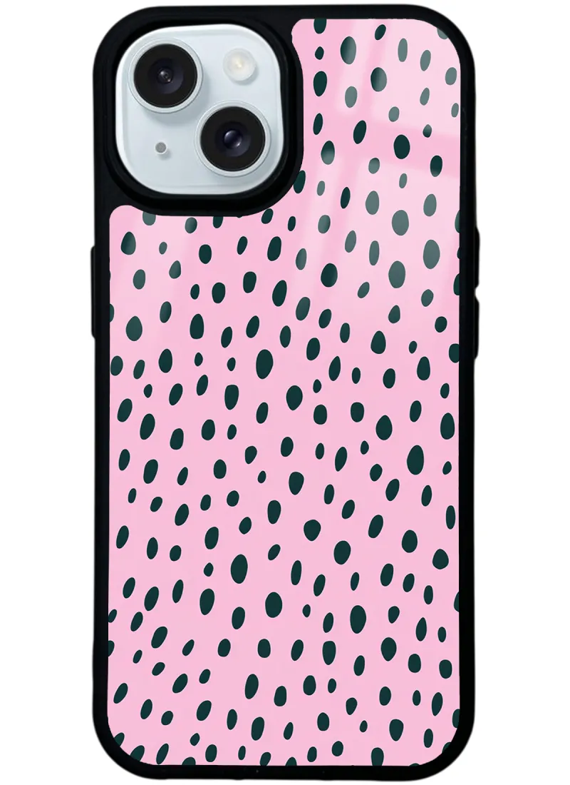 Pembe Benek Glossy Telefon Kılıfı