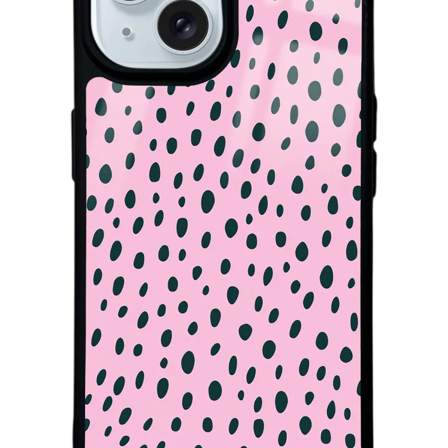 Pembe Benek Glossy Telefon Kılıfı