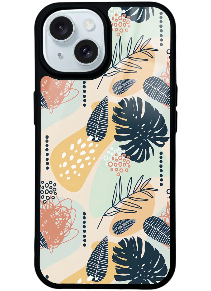Retro Yaprak Glossy Telefon Kılıfı Retro Yaprak Glossy Telefon Kılıfı