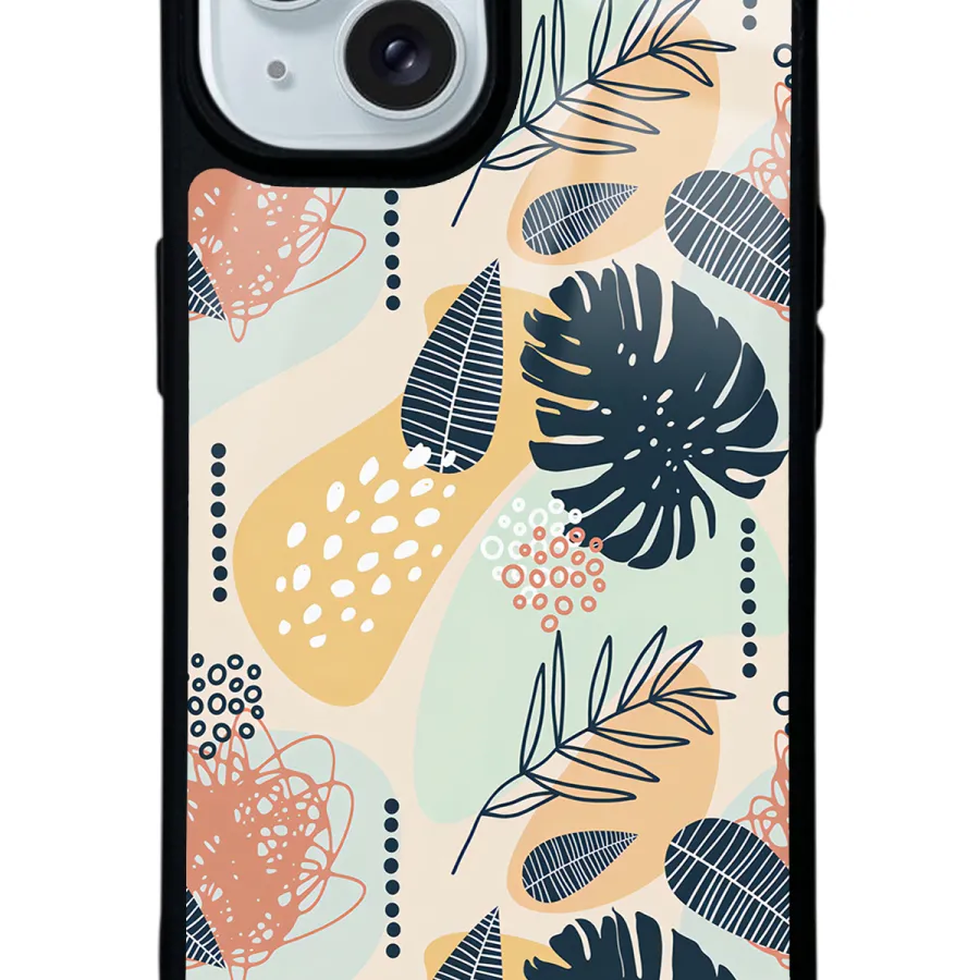 Retro Yaprak Glossy Telefon Kılıfı Retro Yaprak Glossy Telefon Kılıfı