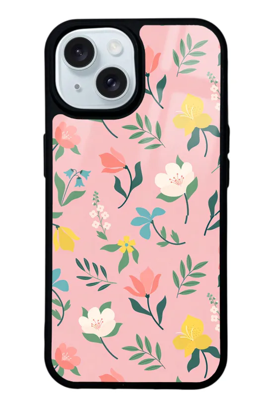 Pinky Flowers Glossy Telefon Kılıfı