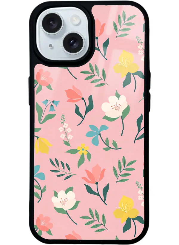 Pinky Flowers Glossy Telefon Kılıfı