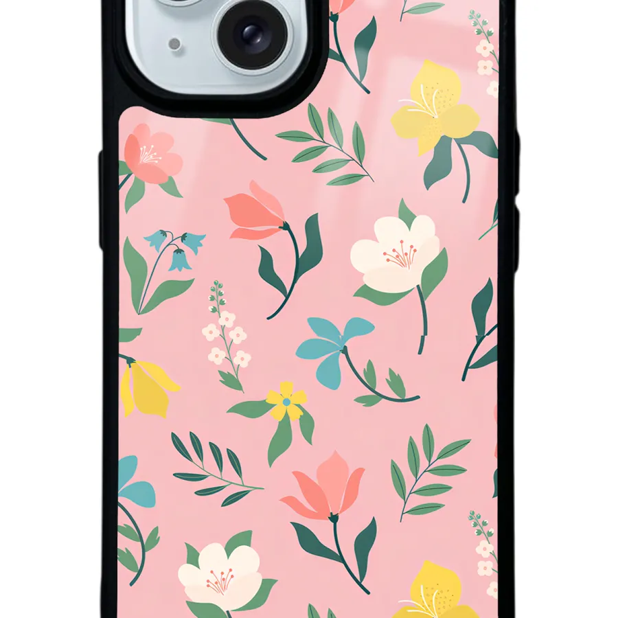Pinky Flowers Glossy Telefon Kılıfı