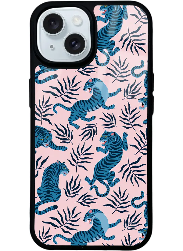 Mavi Kaplan Glossy Telefon Kılıfı
