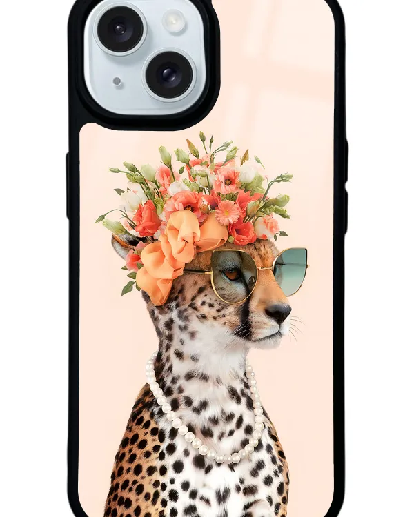 İnfluencer Leopar Kedi Glossy Telefon Kılıfı