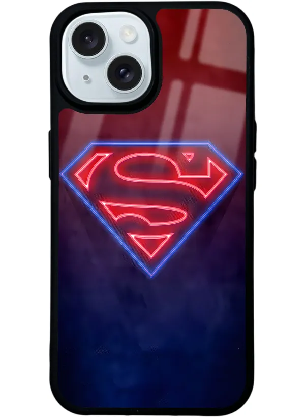 Neon Superman Glossy Telefon Kılıfı