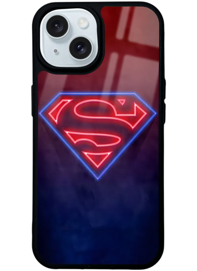 Neon Superman Glossy Telefon Kılıfı