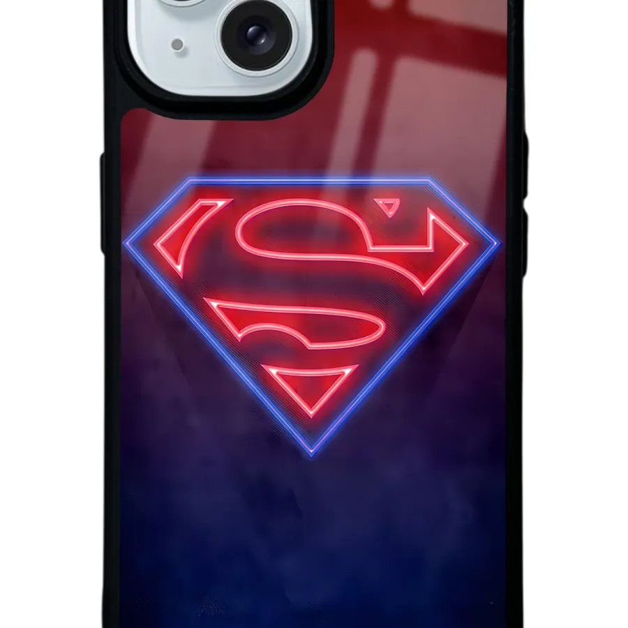 Neon Superman Glossy Telefon Kılıfı