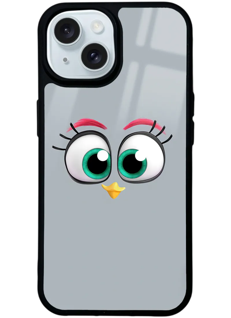 Grey Angry Birds Glossy Telefon Kılıfı Grey Angry Birds Glossy Telefon Kılıfı