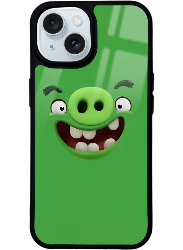 Green Angry Birds Glossy Telefon Kılıfı