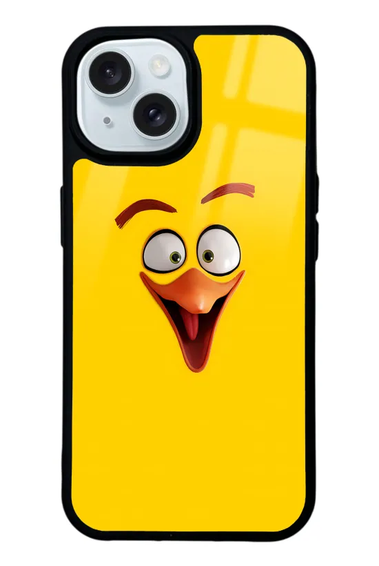 Yellow Angry Birds Glossy Telefon Kılıfı