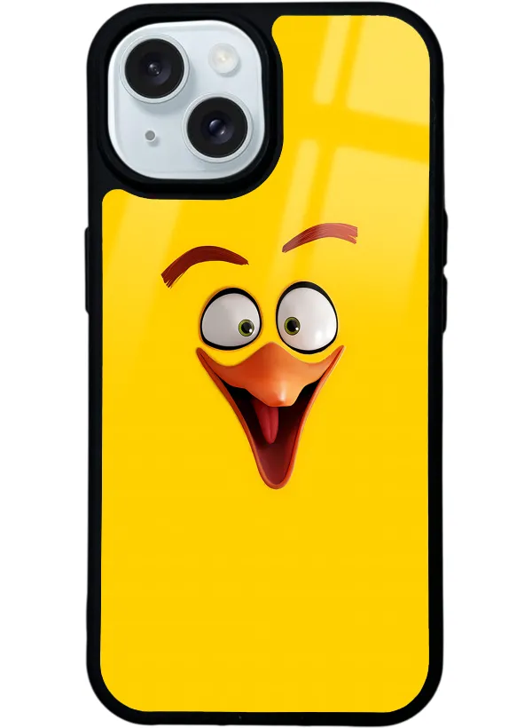 Yellow Angry Birds Glossy Telefon Kılıfı