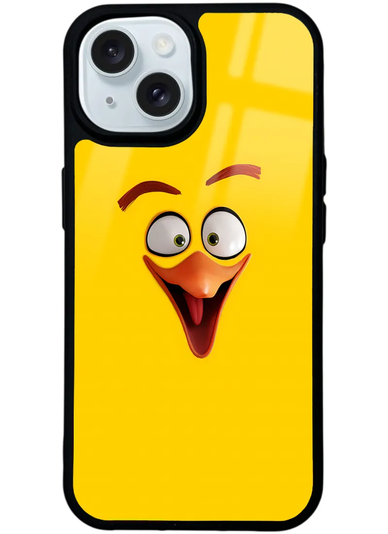 Yellow Angry Birds Glossy Telefon Kılıfı