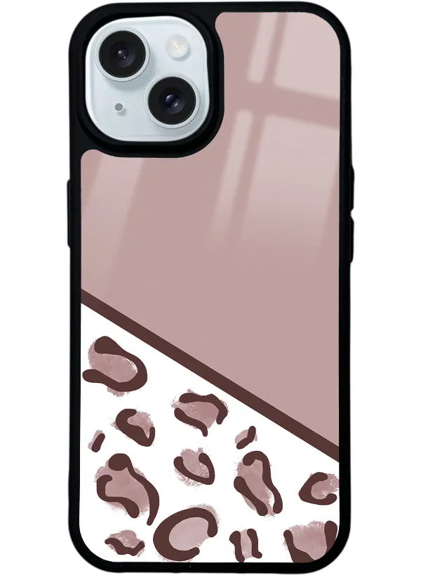 Kahve Leopar Glossy Telefon Kılıfı