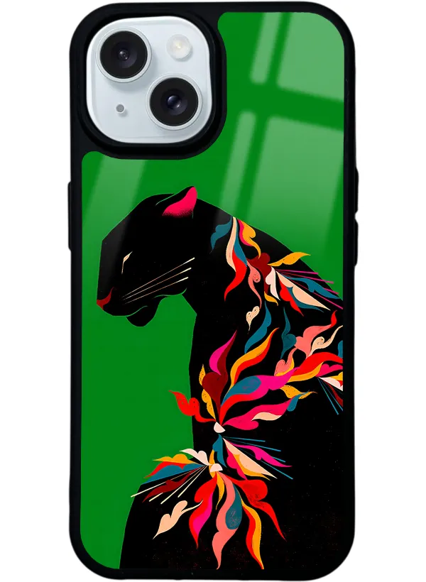 Renkli Leopar Glossy Telefon Kılıfı