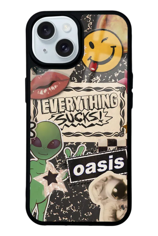 Retro Sticker Glossy Telefon Kılıfı