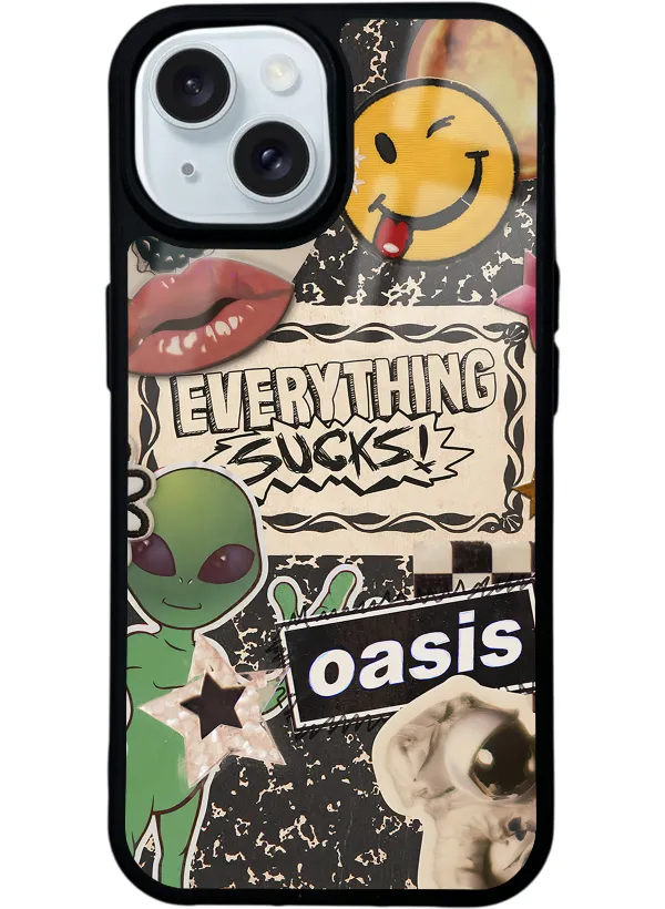 Retro Sticker Glossy Telefon Kılıfı