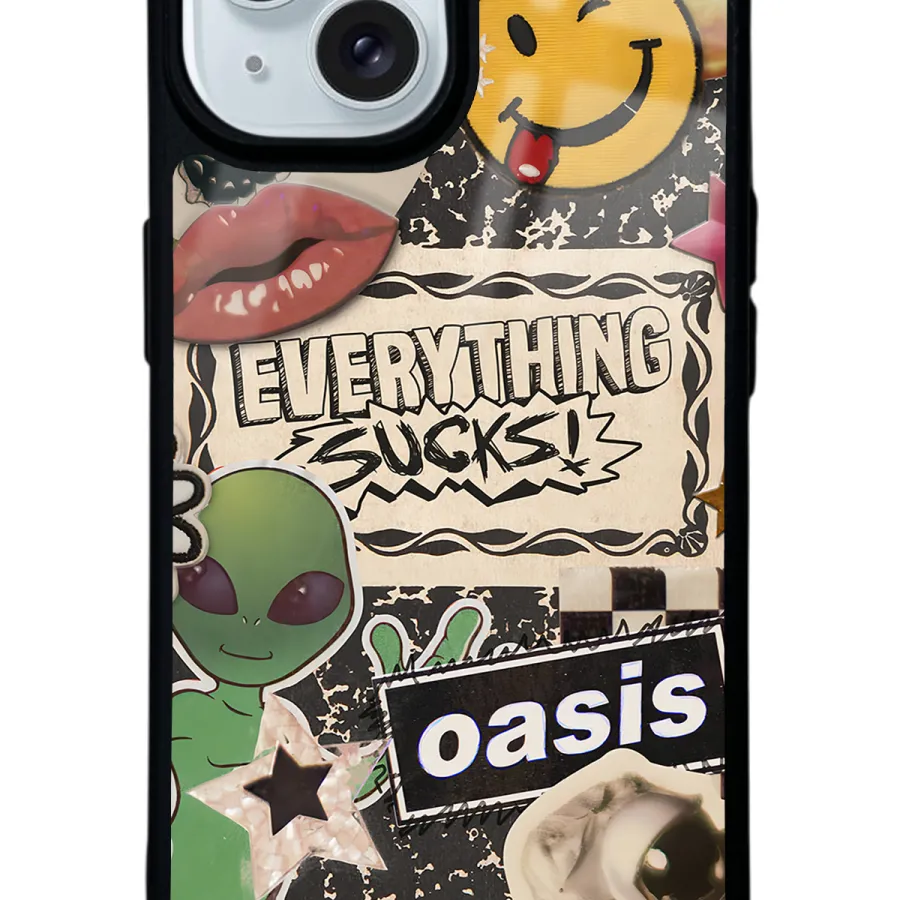 Retro Sticker Glossy Telefon Kılıfı