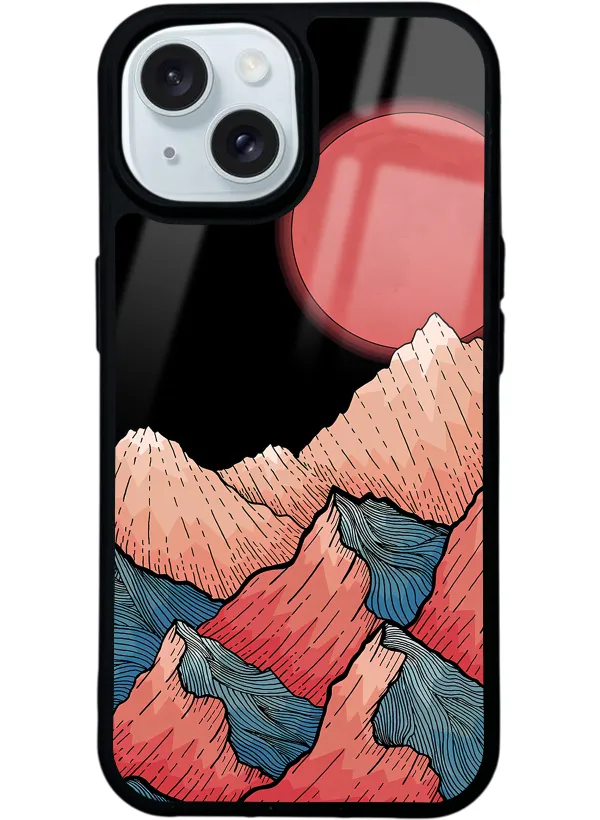 Dağ Güneş Glossy Telefon Kılıfı