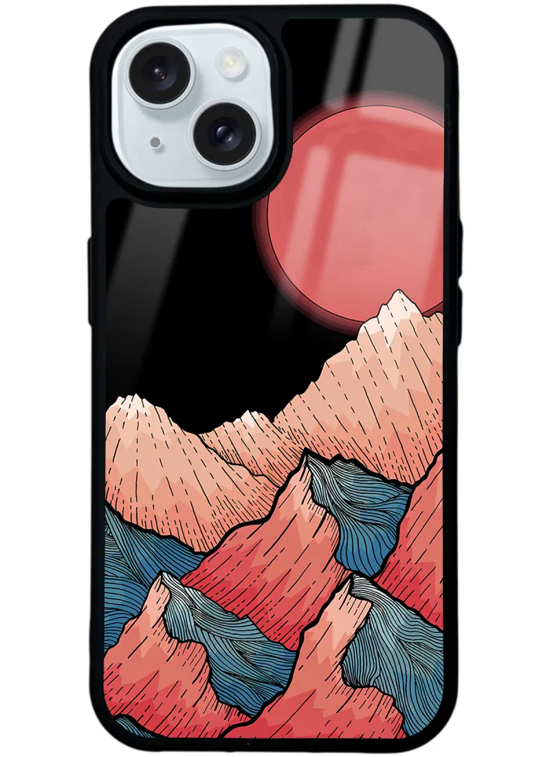 Dağ Güneş Glossy Telefon Kılıfı