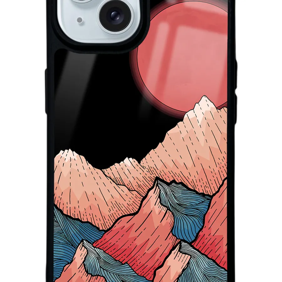 Dağ Güneş Glossy Telefon Kılıfı