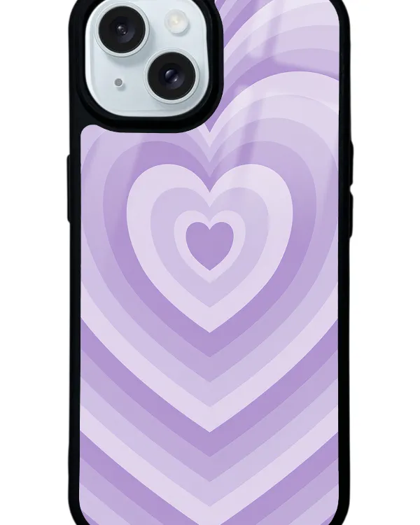 Lila Kalp Glossy Telefon Kılıfı