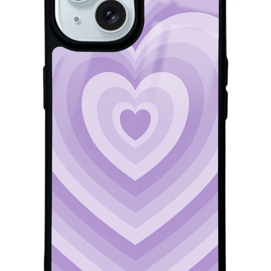 Lila Kalp Glossy Telefon Kılıfı Lila Kalp Glossy Telefon Kılıfı