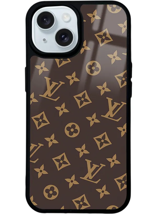 Kahverengi LV Glossy Telefon Kılıfı