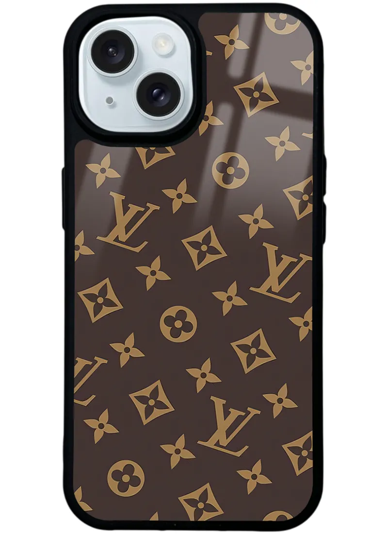 Kahverengi LV Glossy Telefon Kılıfı Kahverengi LV Glossy Telefon Kılıfı