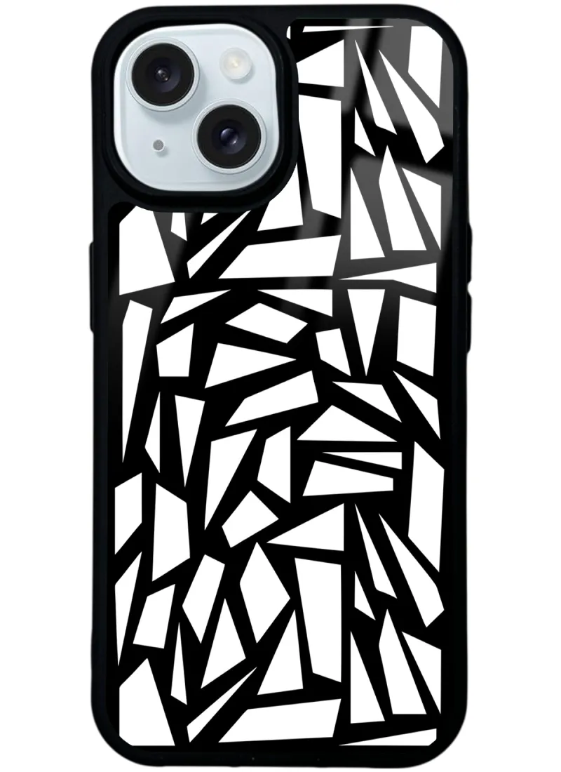 White and Black Glossy Telefon Kılıfı White and Black Glossy Telefon Kılıfı