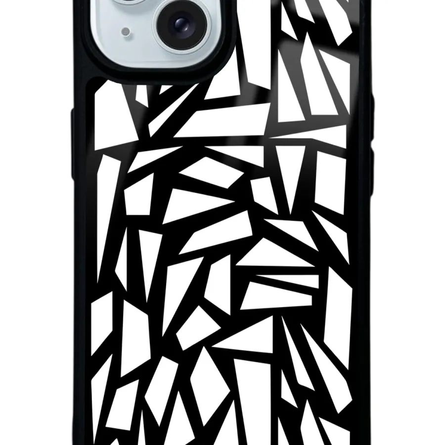 White and Black Glossy Telefon Kılıfı White and Black Glossy Telefon Kılıfı