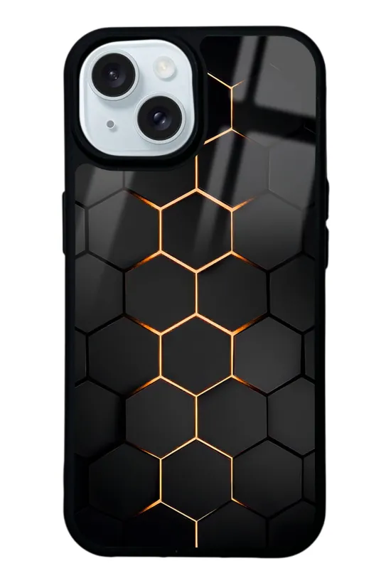 Yellow Carbon Glossy Telefon Kılıfı