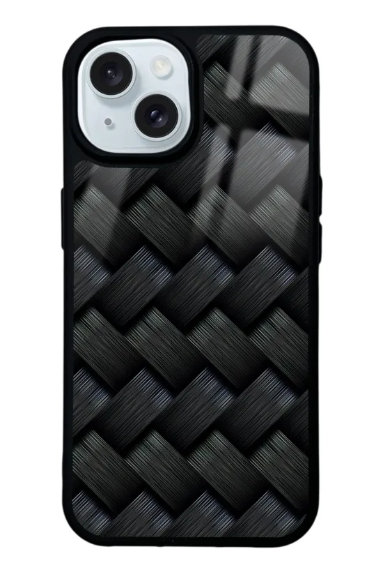 Siyah Hasır Glossy Telefon Kılıfı