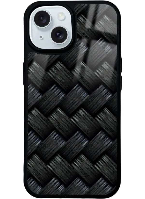 Siyah Hasır Glossy Telefon Kılıfı