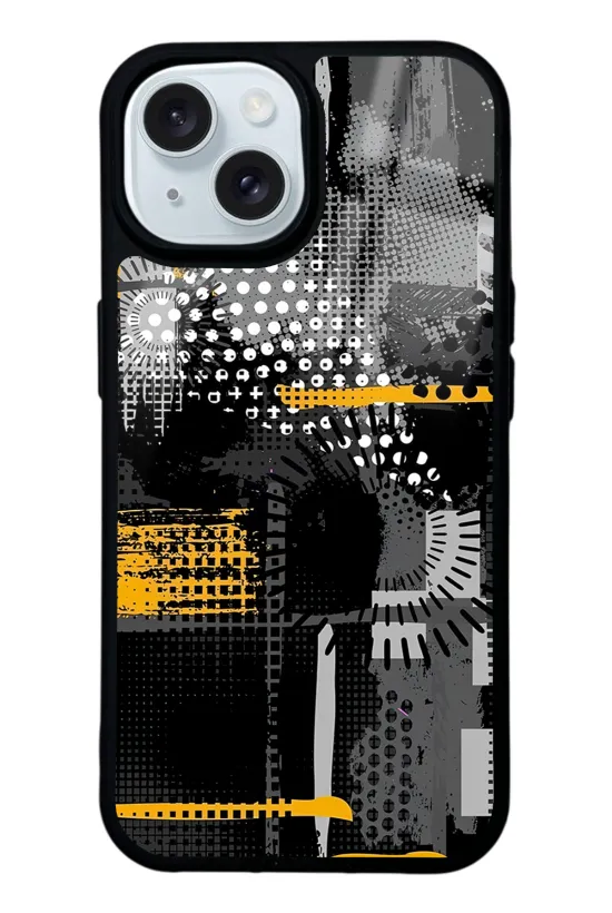 Yellow and Black Glossy Telefon Kılıfı