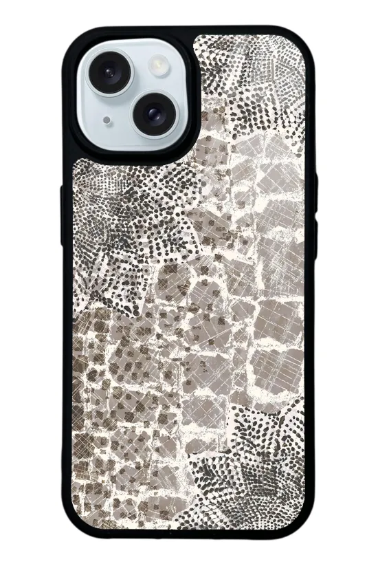 Taşlı Yaprak Glossy Telefon Kılıfı