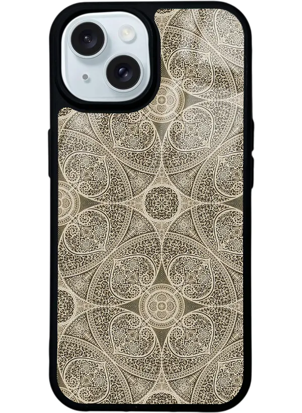 Krem Motif Glossy Telefon Kılıfı