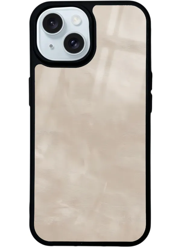 Süt Kahvesi Mermer Glossy Telefon Kılıfı