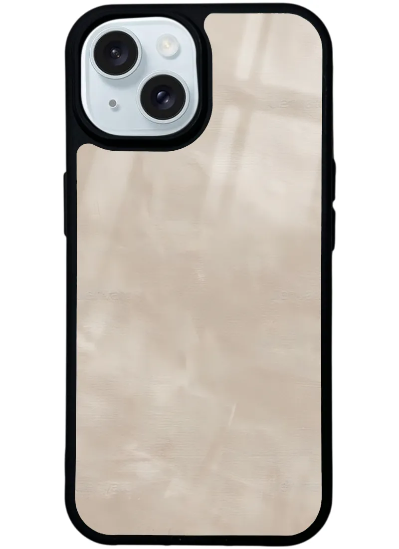 Süt Kahvesi Mermer Glossy Telefon Kılıfı