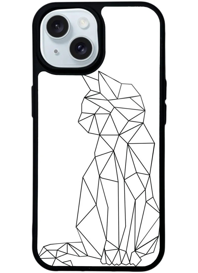 Cat Draw Glossy Telefon Kılıfı