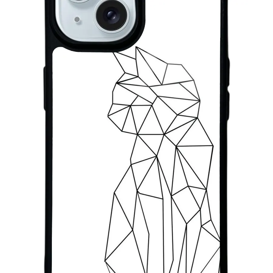 Cat Draw Glossy Telefon Kılıfı