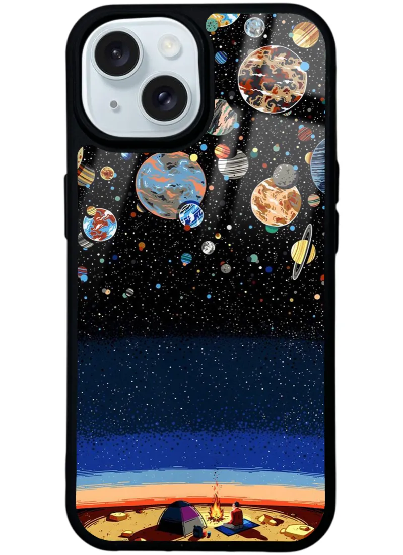 Gezegenler Altında Kamp Glossy Telefon Kılıfı Gezegenler Altında Kamp Glossy Telefon Kılıfı