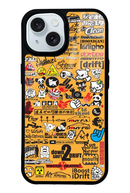 Yellow Sticker Glossy Telefon Kılıfı