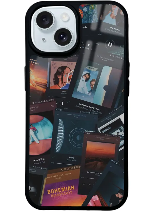 Music Retro Glossy Telefon Kılıfı