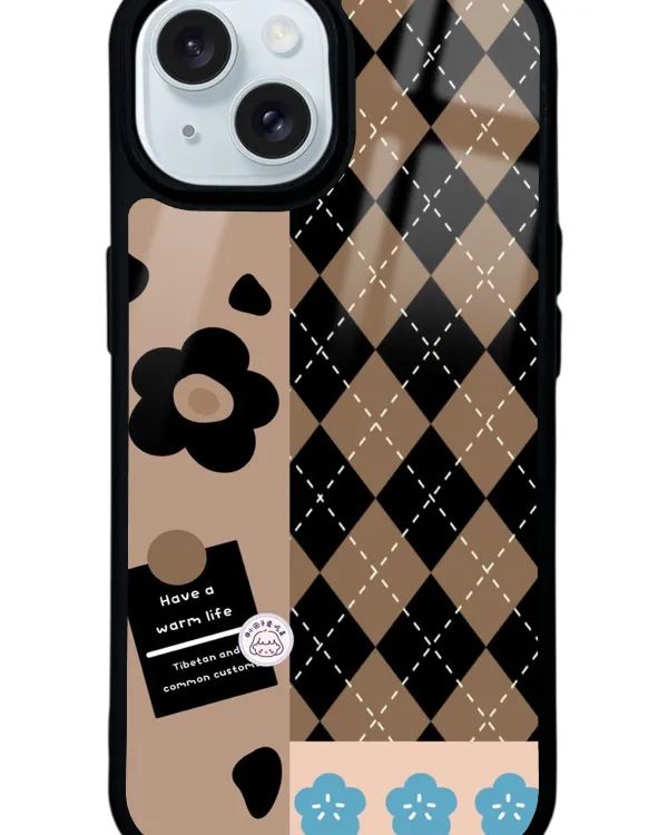 Ekose Draw Glossy Telefon Kılıfı