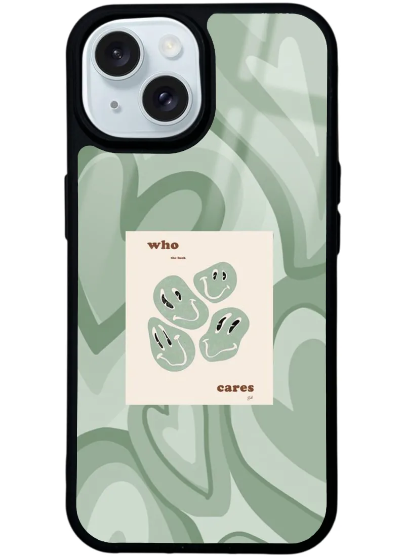 Who Cares Green Glossy Telefon Kılıfı Who Cares Green Glossy Telefon Kılıfı